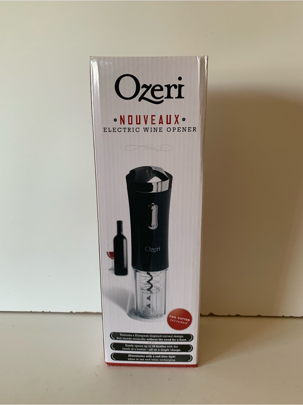 Nouveaux Electric Wine Opener - Black